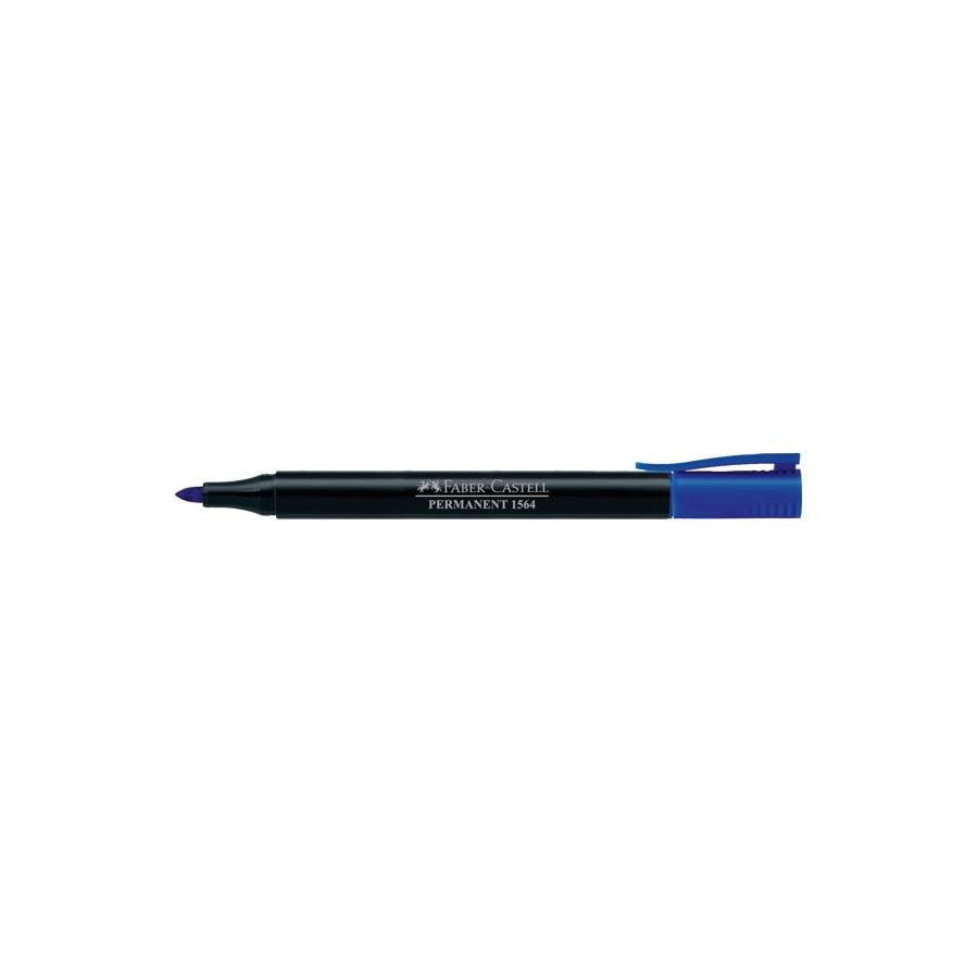 Faber-Castell - Marker Slim Permanent fine, blue, blistercard of 1