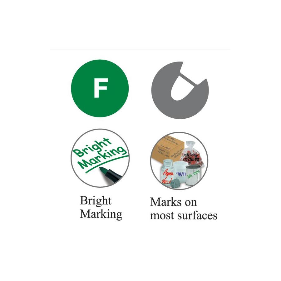 Faber-Castell - Marker Slim Permanent fine, green, blistercard of 1