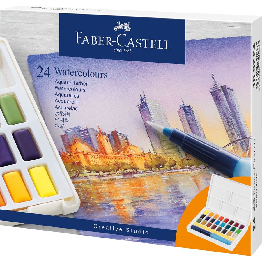 Faber-Castell - Watercolours in pans 24ct set