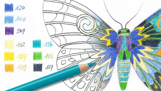 Colouring pages (easy): Butterfly