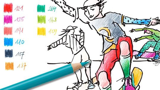 Colouring pages (easy): Skater