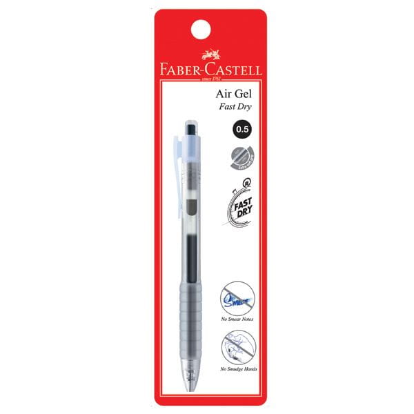 Faber-Castell - Gel pen Air Gel, 0.5mm, black, blistercard of 1