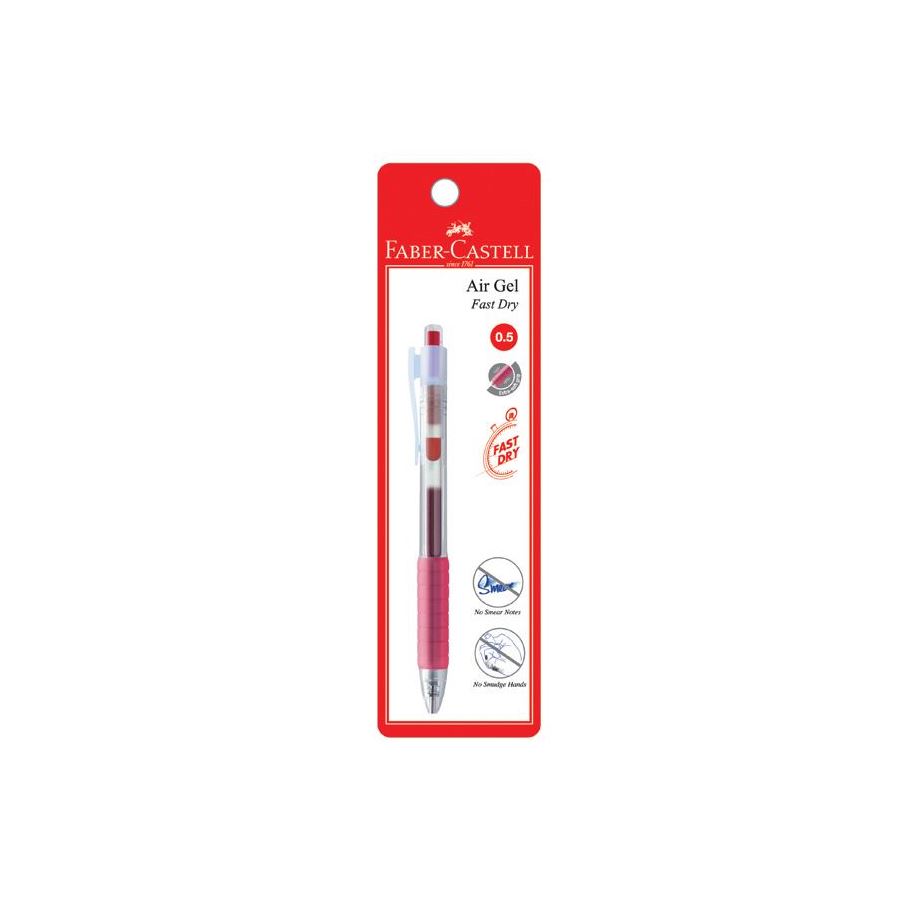 Faber-Castell - Gel pen Air Gel, 0.5mm, red, blistercard of 1