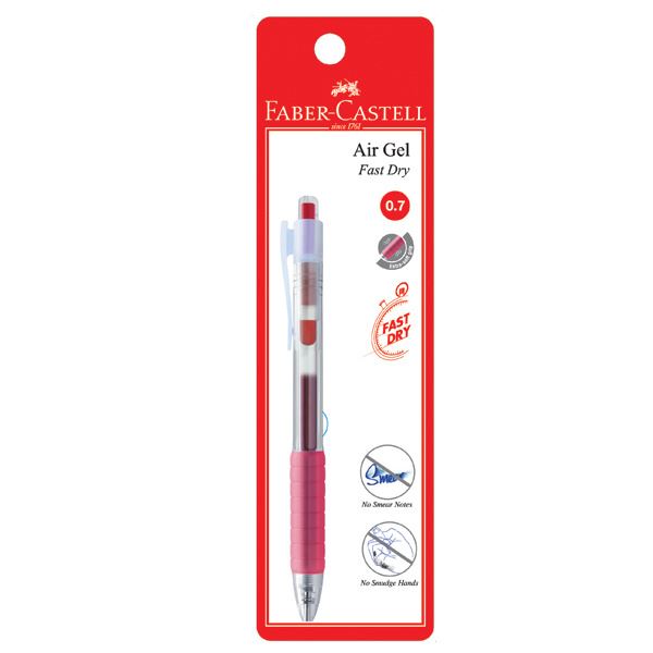 Faber-Castell - Gel pen Air Gel, 0.7mm, red, blistercard of 1