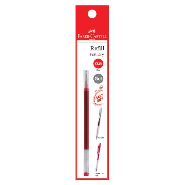 Faber-Castell - Air Gel/ Super Clip Refills, 0.5mm, red, blistercard of 1