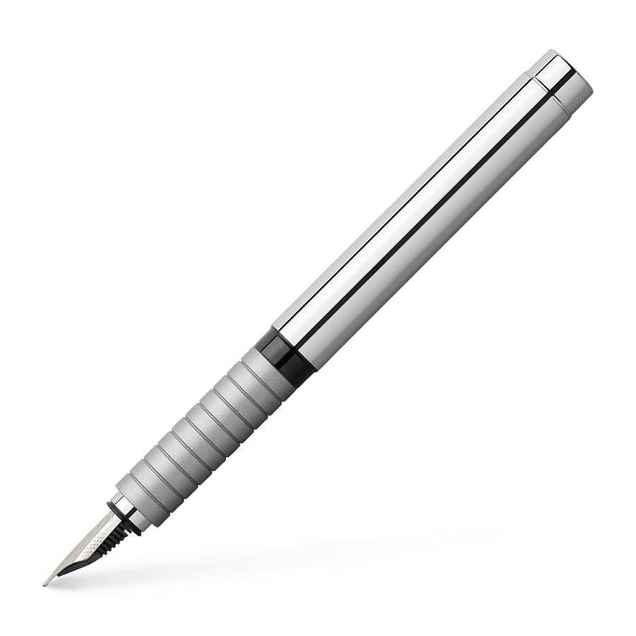 Faber-Castell - Essentio Metal fountain pen, B, silver shiny