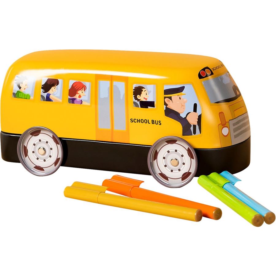 Faber-Castell - Connector Pen colour marker school bus gift tin of 20