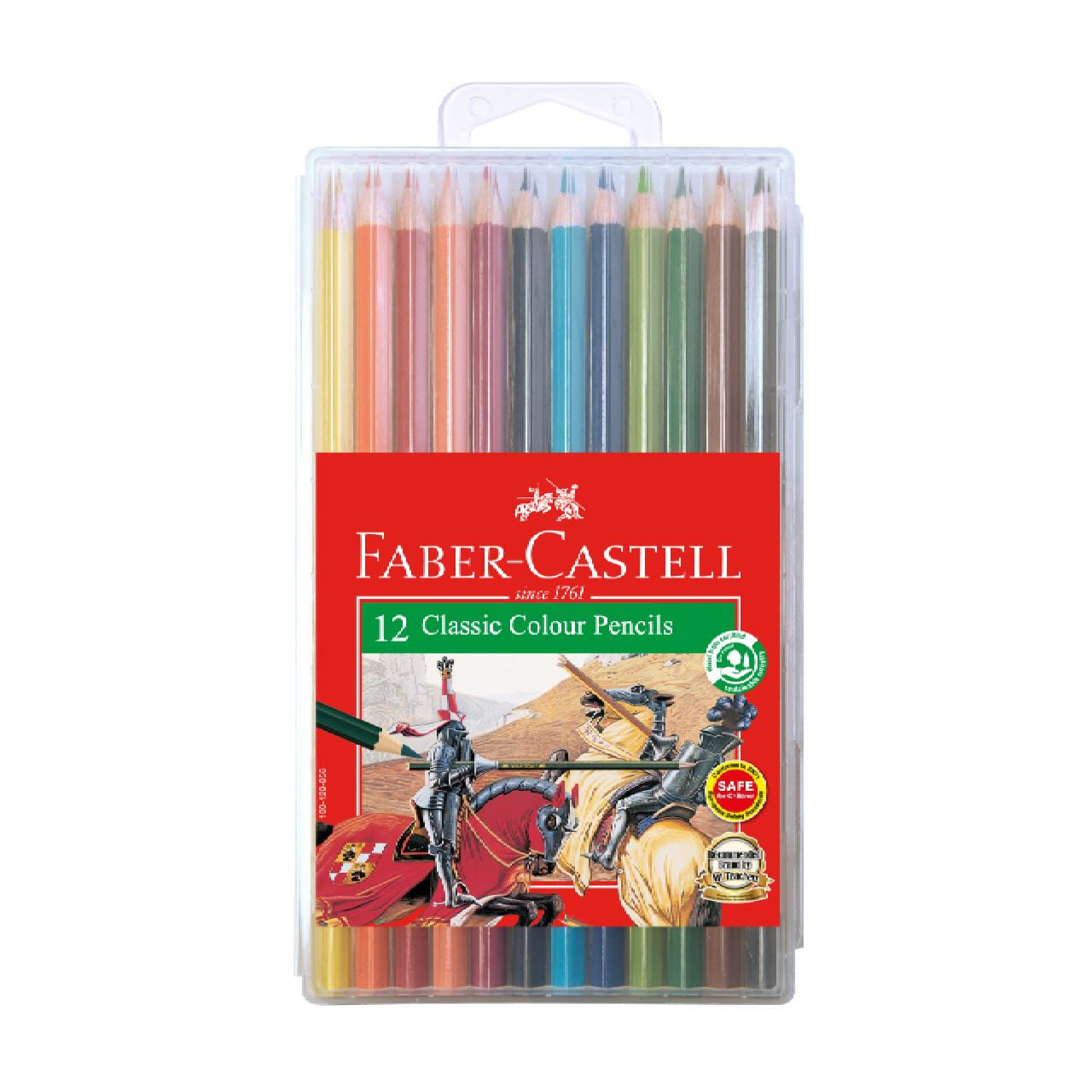 Faber-Castell - Classic colour pencils, slim-flexi case of 12