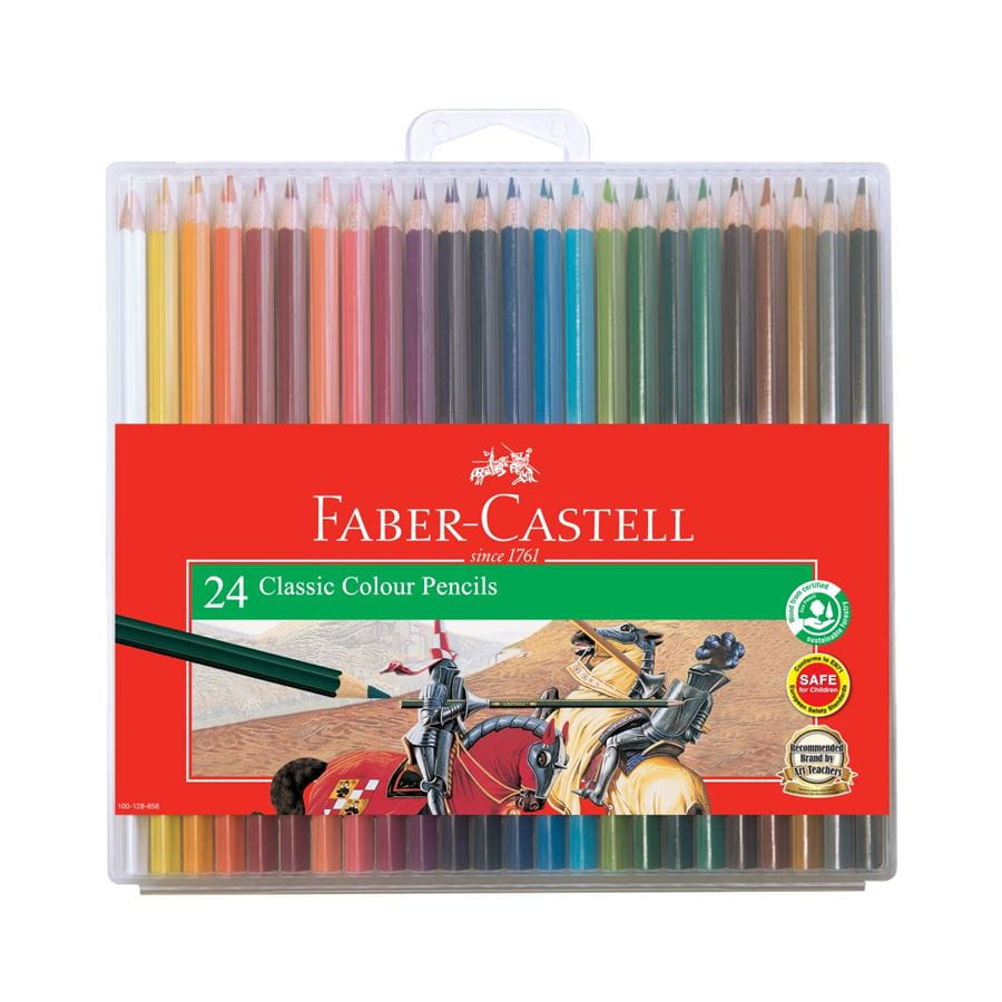 Faber-Castell - Classic colour pencils, slim-flexi case of 24