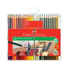 Faber-Castell - Classic colour pencils, slim-flexi case of 36