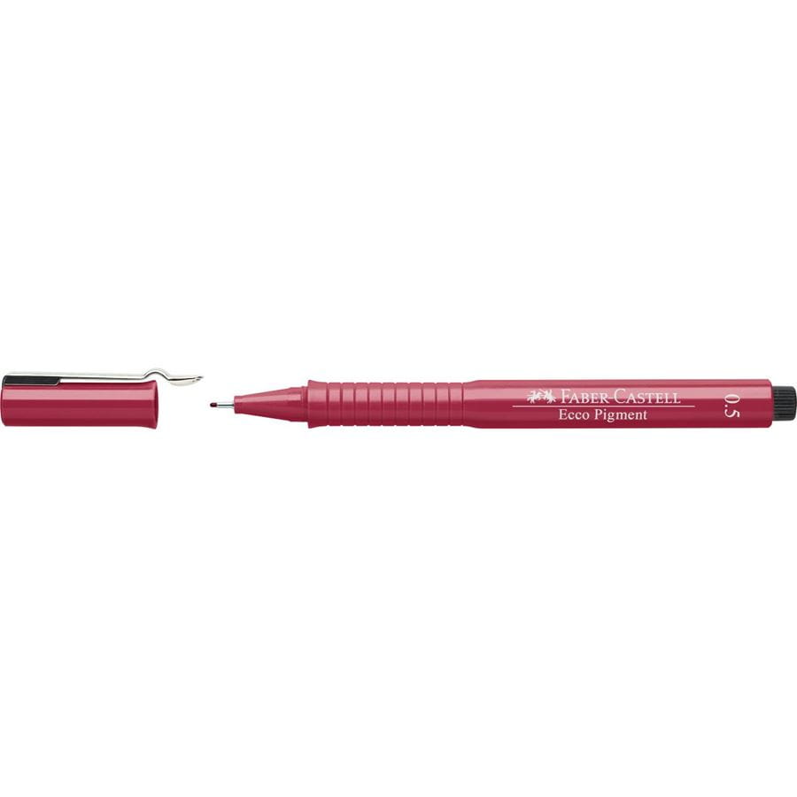 Faber-Castell - Ecco Pigment Fineliner, 0.5 mm, red
