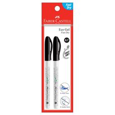 Faber-Castell - Gel pen Eco Gel, 0.7mm, black, blistercard of 2