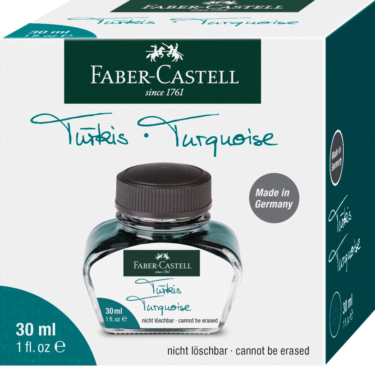 Faber-Castell - Ink bottle, 30 ml, ink turquoise