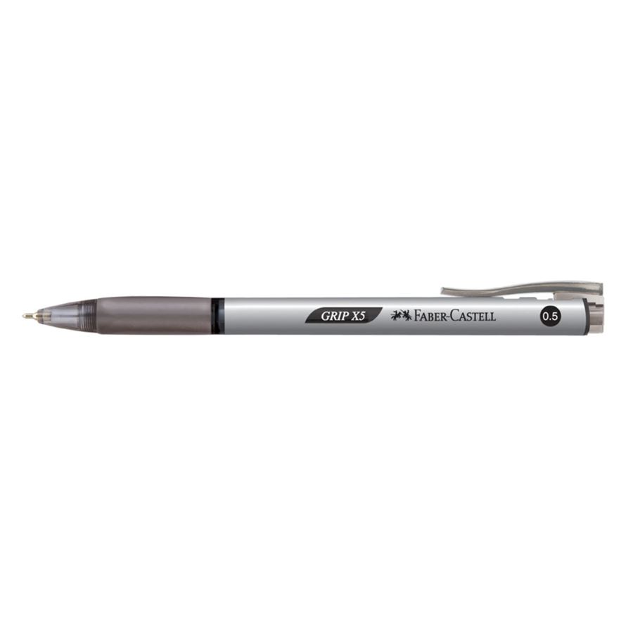 Faber-Castell - Ballpoint pen Grip X5 0.5mm, black, blistercard of 3
