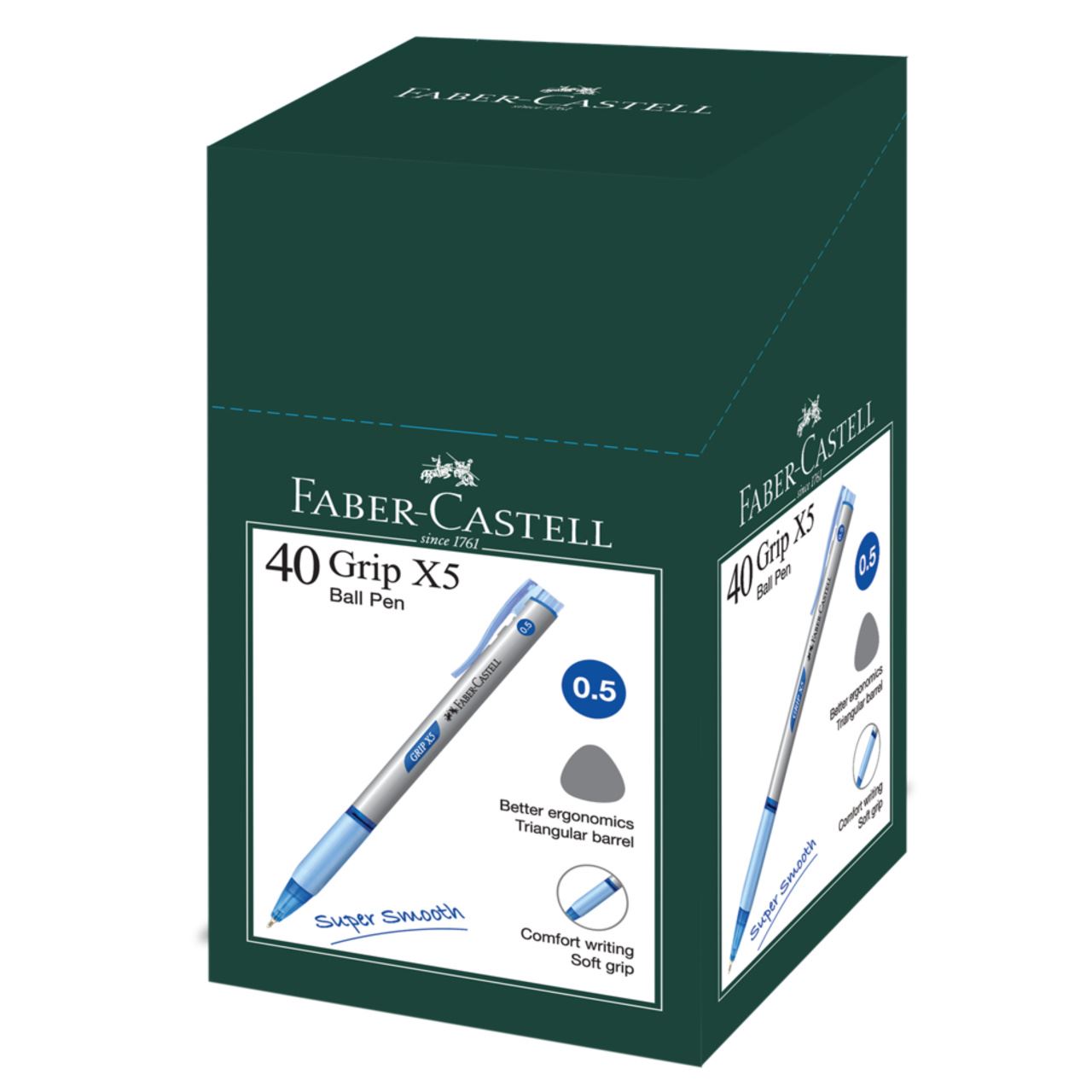 Faber-Castell - Ballpoint pen Grip X5 0.5mm, blue