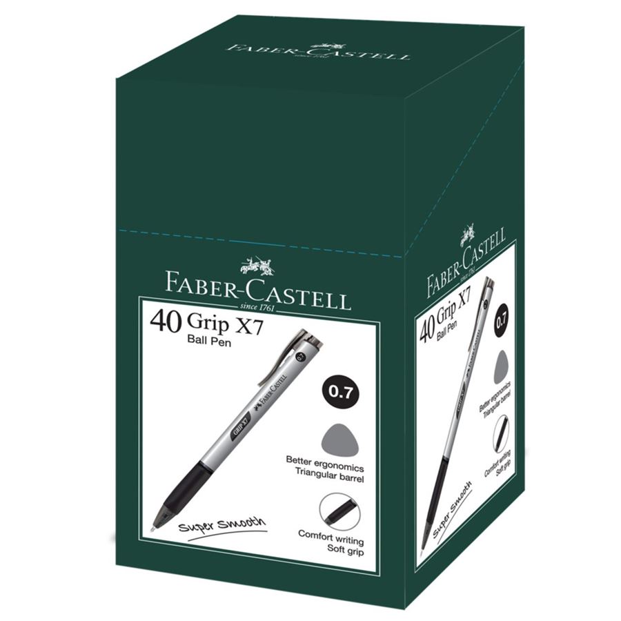 Faber-Castell - Ballpoint pen Grip X7 0.7mm, black
