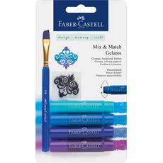 Faber-Castell - Watersoluble crayon Gelatos blue 6ct set
