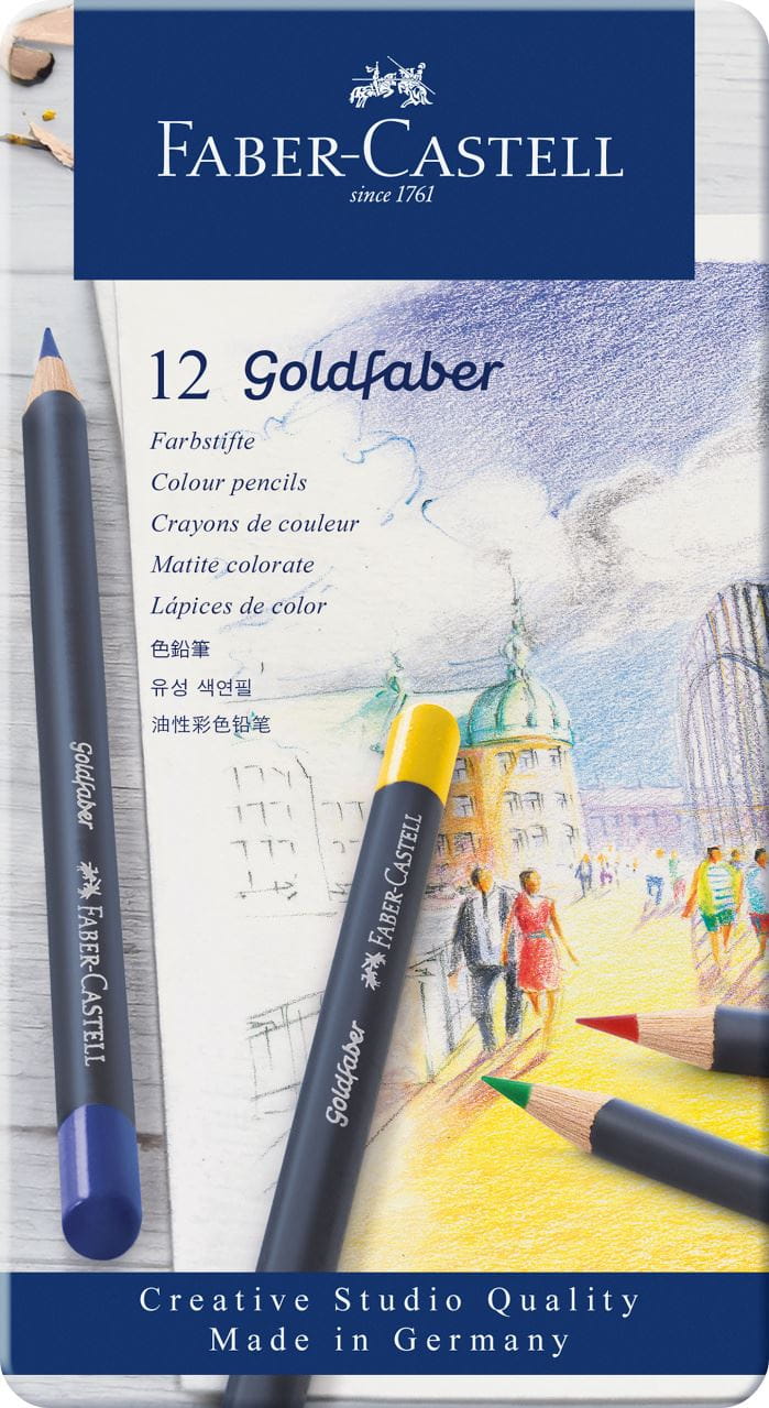 Faber-Castell - Goldfaber colour pencil, tin of 12