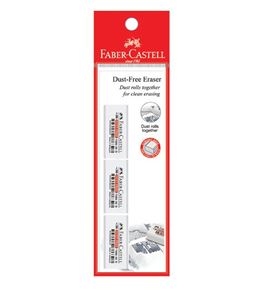 Faber-Castell - Eraser Dust-free 7086-30, blistercard of 3