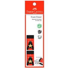 Faber-Castell - Eraser Dust-free Exam Grade, black, blistercard of 2