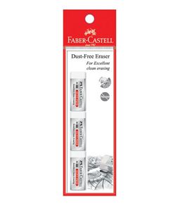 Faber-Castell - Eraser Dust-free 187130, blistercard of 3