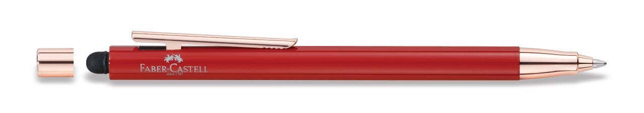 Faber-Castell - Ball Pen Stylus Neo Slim Oriental Red, Rose Gold