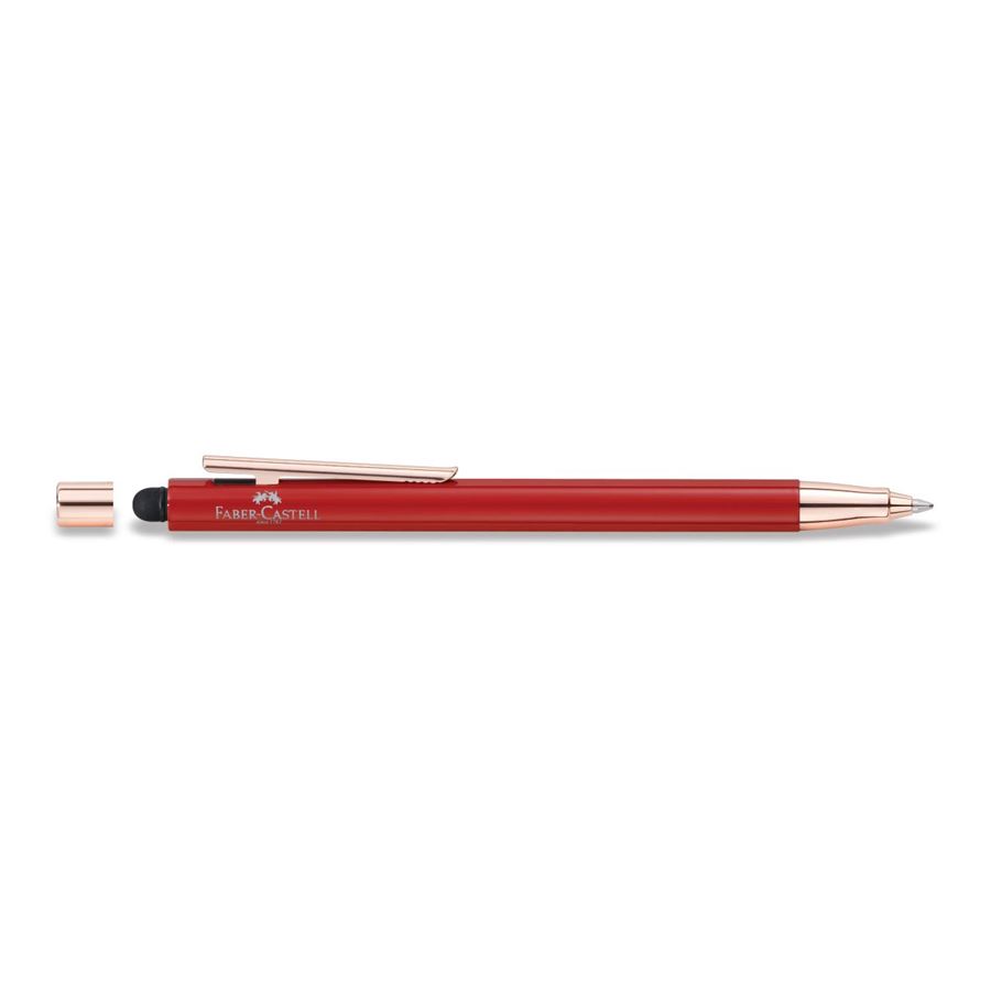Faber-Castell - Ball Pen Stylus Neo Slim Oriental Red, Rose Gold