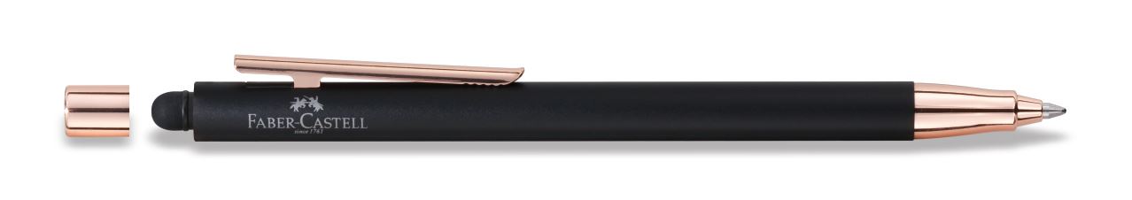 Faber-Castell - Ball Pen Stylus Neo Slim Black Matt, Rose Gold