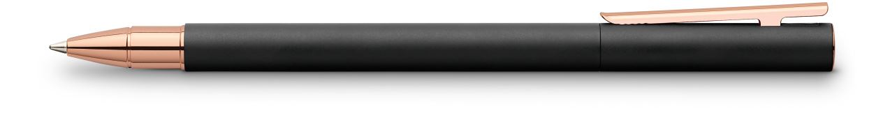 Faber-Castell - Neo Slim metal rollerball, black with rosegold