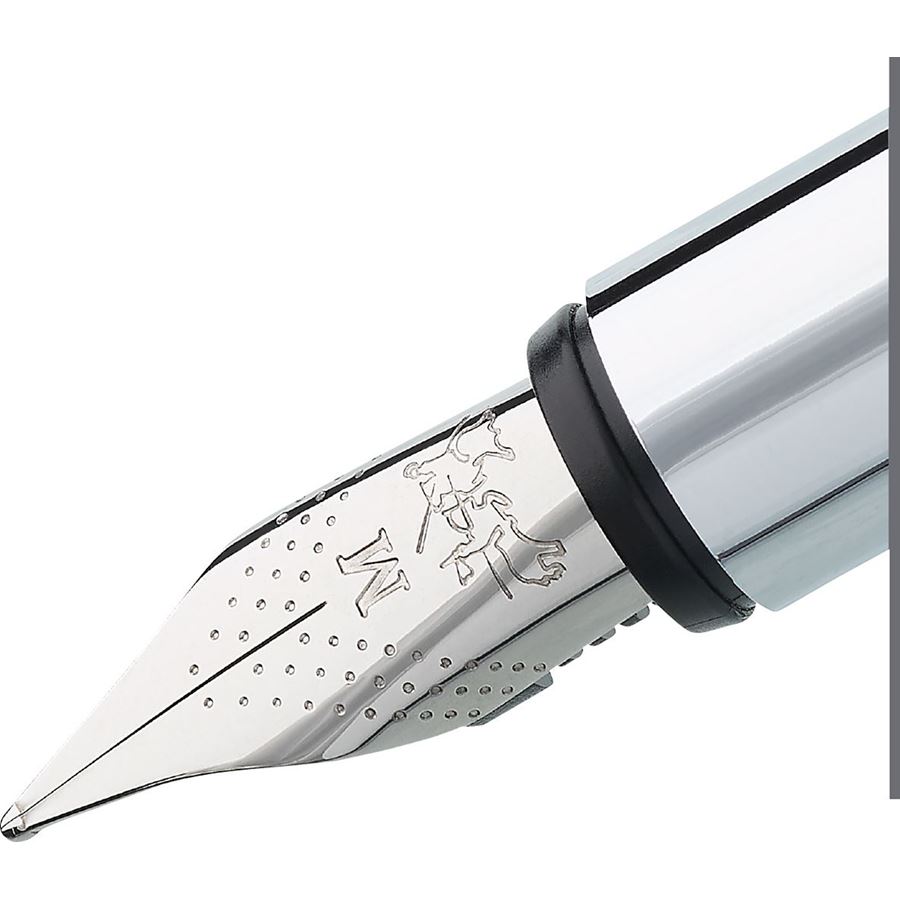 Faber-Castell - Neo Slim Stainless Steel fountain pen, B, silver matt