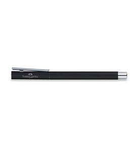 Faber-Castell - Fountain pen Neo Slim Black Matt, Shiny Chromed medium