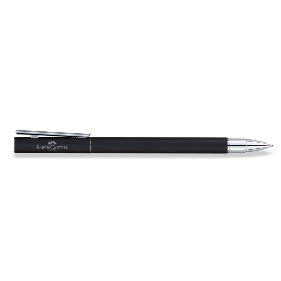 Faber-Castell - Gel Pen Neo Slim Black Matt,Shiny Chrome