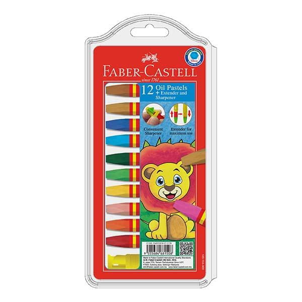 Faber-Castell - Oil pastels, clamshell of 12
