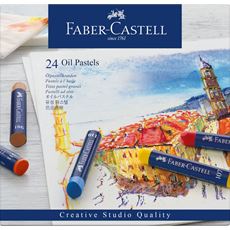 Faber-Castell - Oil pastels, cardboard wallet of 24