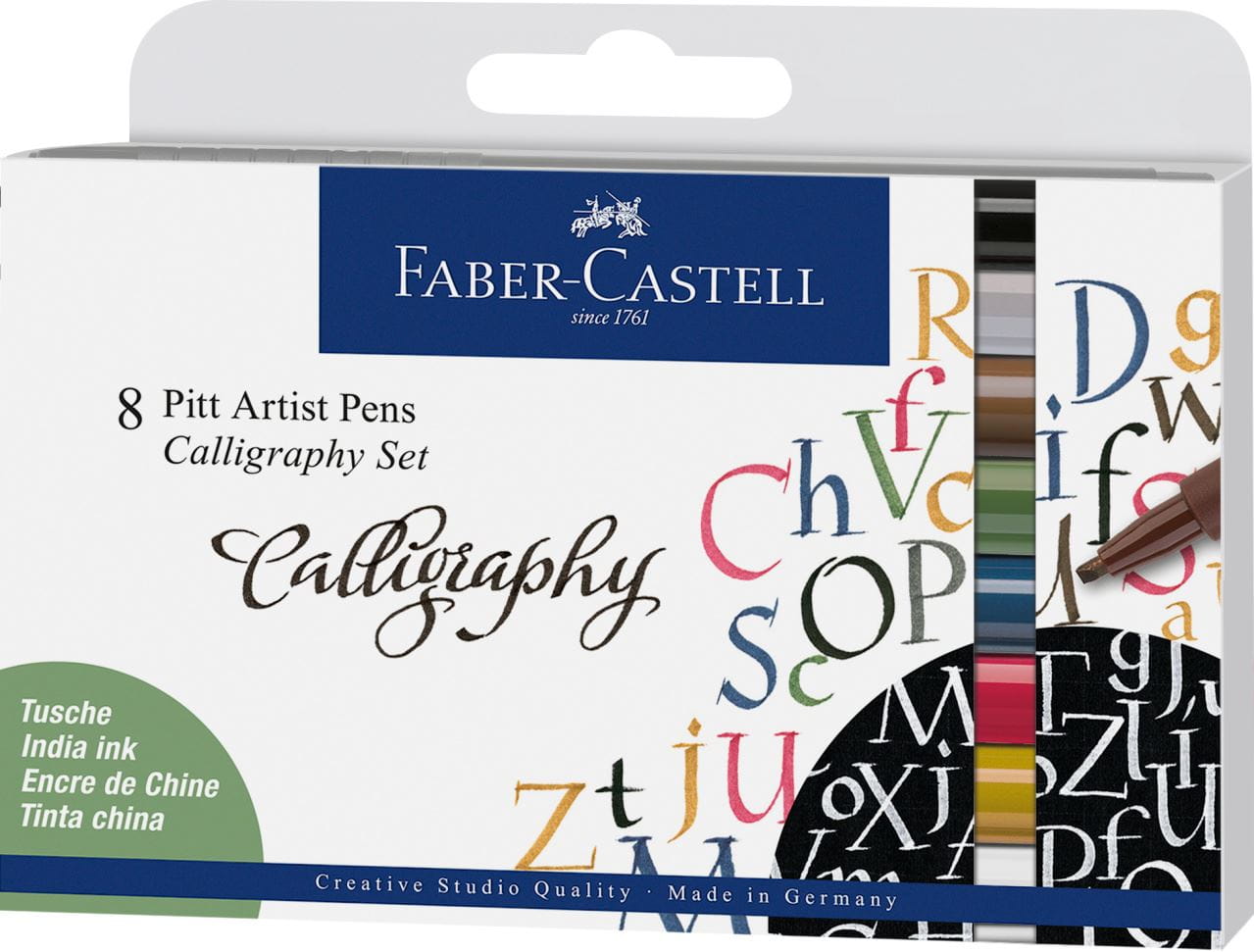 Faber-Castell - Pitt Artist Pen Calligraphy India ink pen, set of 8