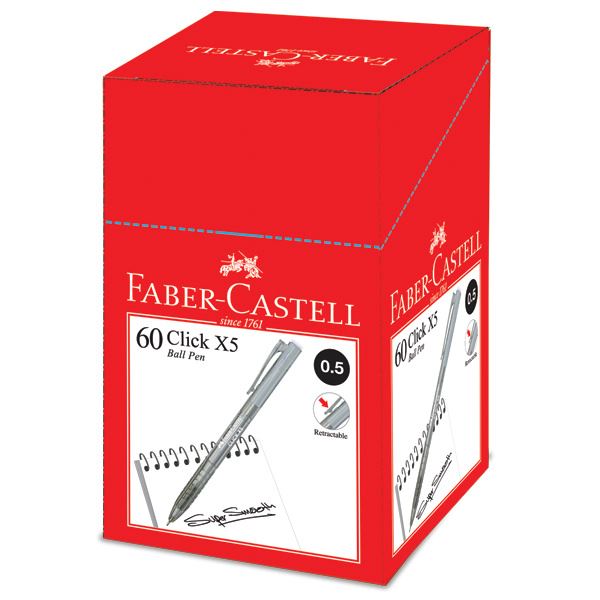 Faber-Castell - Ballpoint pen Click X5 0.5mm, black