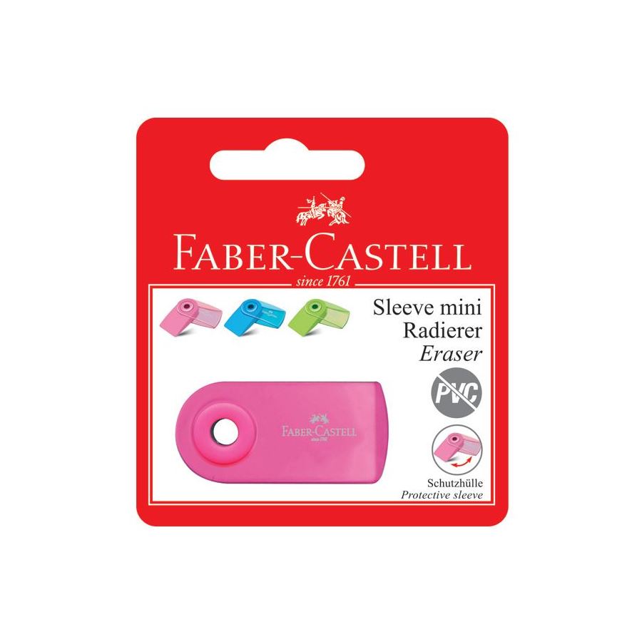 Faber-Castell - Eraser Sleeve Mini, Flourescent Colours