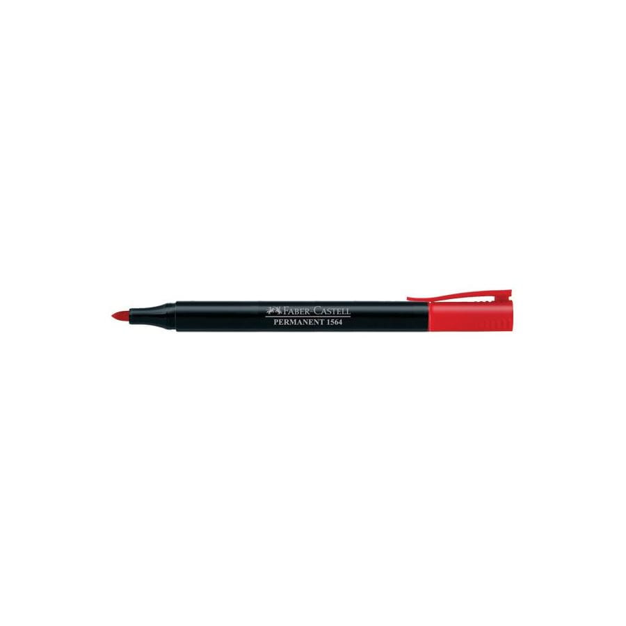 Faber-Castell - Marker Slim Permanent fine, red, blistercard of 1