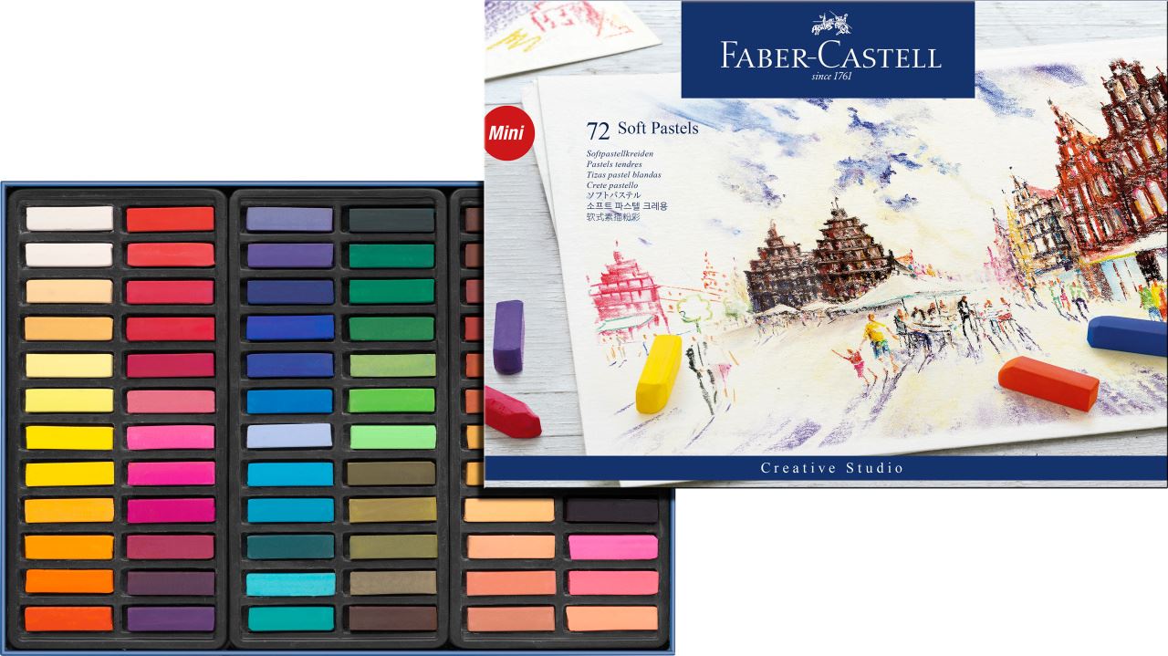 Faber-Castell - Soft pastels mini, cardboard wallet of 72