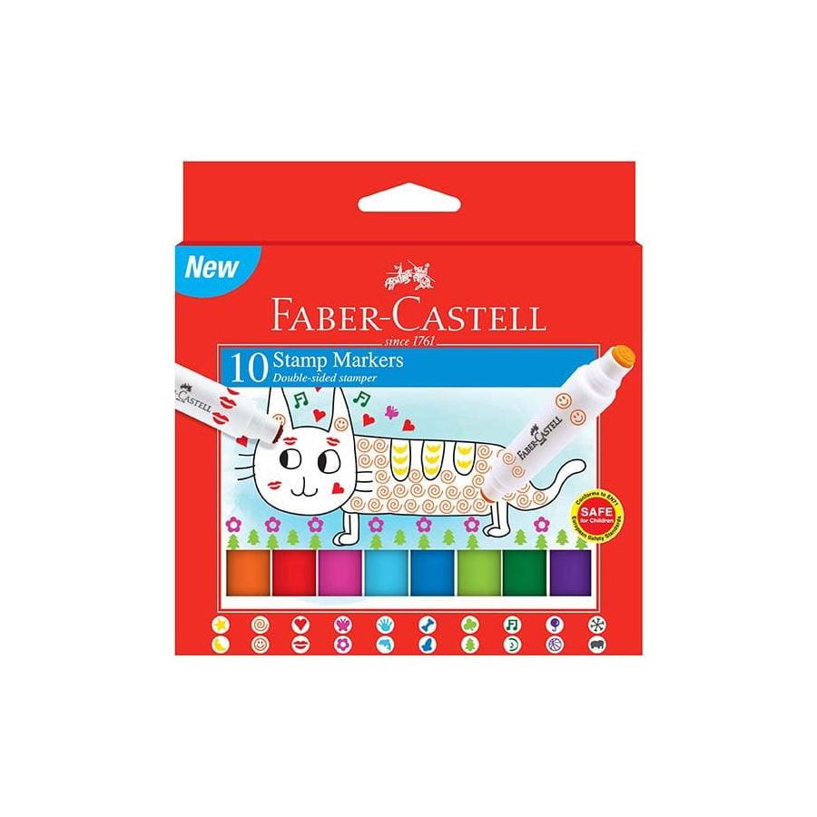 Faber-Castell - Stamp Markers, carboard wallet of 10