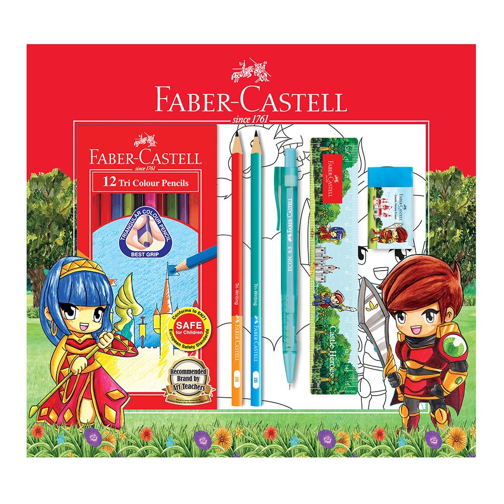 Faber-Castell - Gift Set Castle Heroes Colouring 2020