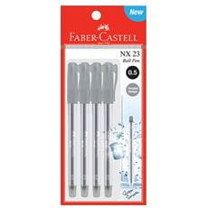 Faber-Castell - Ballpoint pen NX 23 0.5mm, black, blistercard of 4