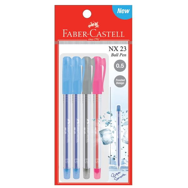 Faber-Castell - Ballpoint pen NX 23 0.5mm, blistercard of 4