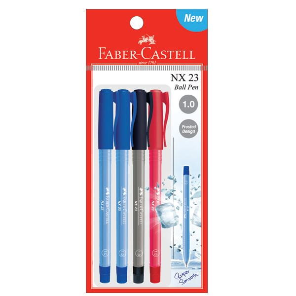 Faber-Castell - Ballpoint pen NX 23 1.0mm, blistercard of 4