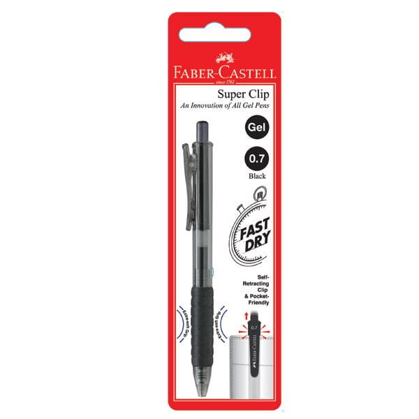 Faber-Castell - Gel pen Super Clip Gel, 0.7mm, red, blistercard of 1