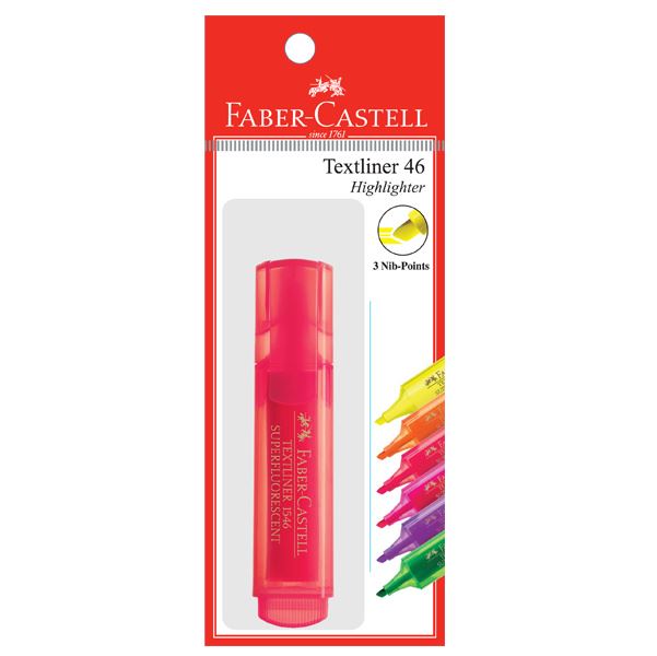 Faber-Castell - Textliner 46 Superflourescent, red, set of 1