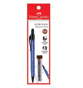 Faber-Castell - Mechancial pencil Tri Click 0.5mm with leads, Classic Colors
