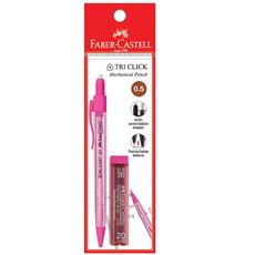 Faber-Castell - Mechancial pencil Tri Click 0.5mm with leads, Pastel Colours