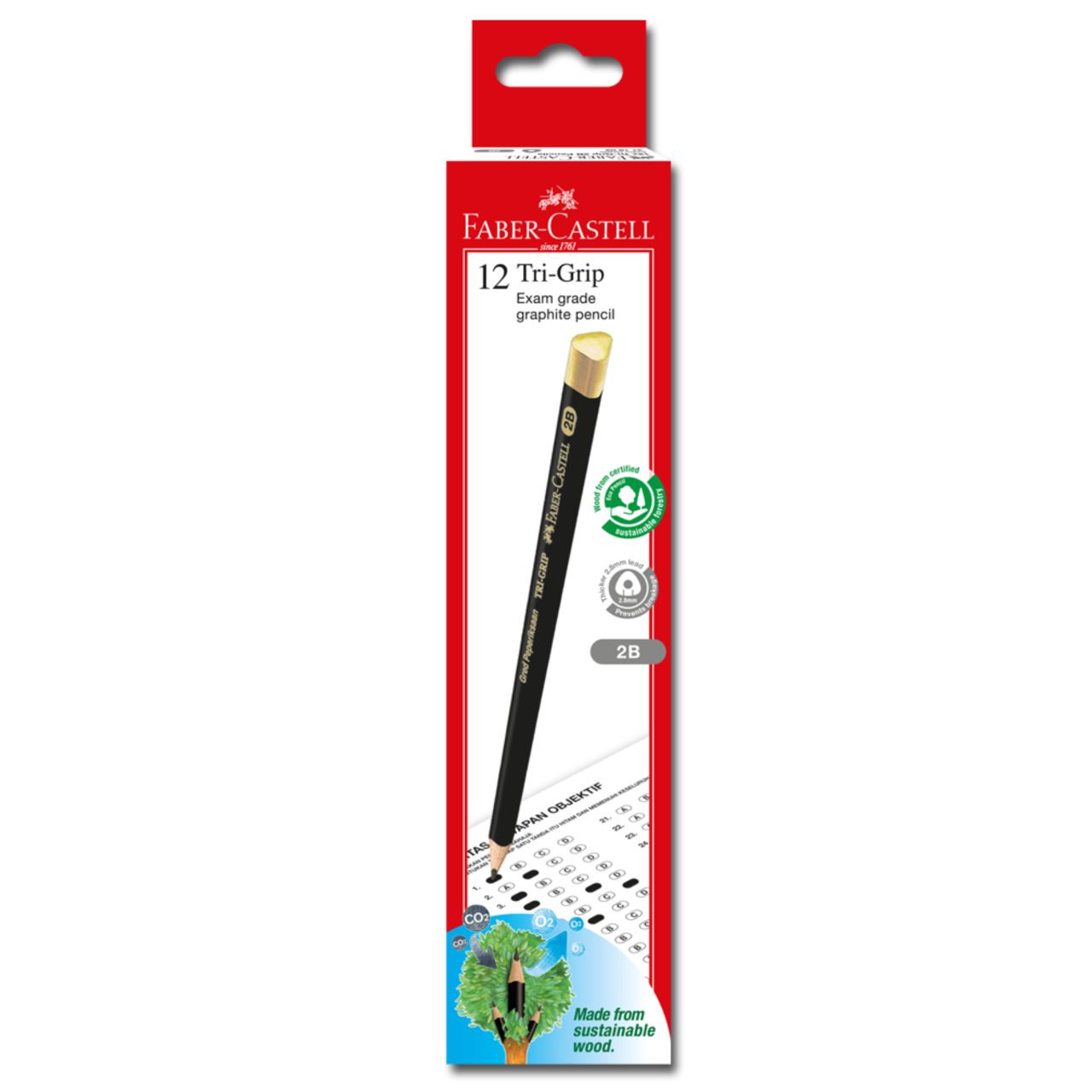 Faber-Castell - Graphite pencil Tri-Grip 2B