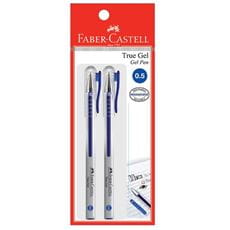Faber-Castell - Gel pen True Gel, 0.5mm, blue, blistercard of 2